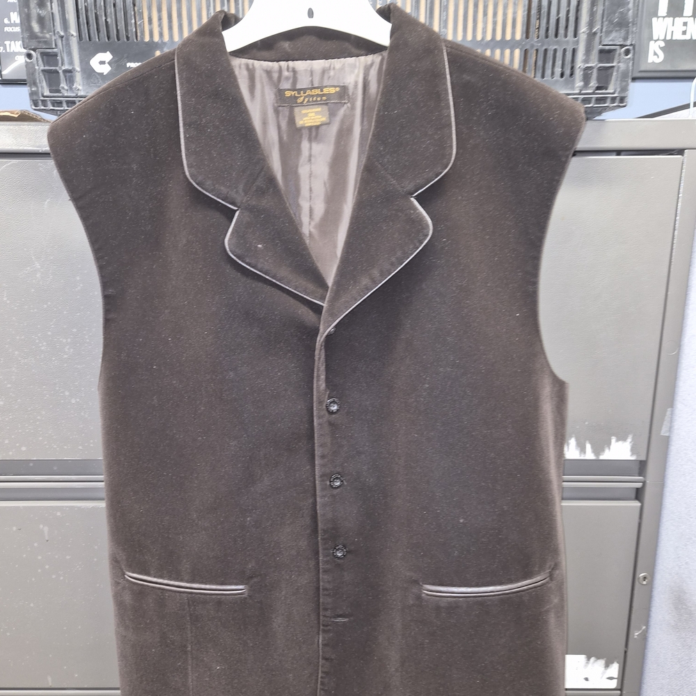 Dunbrooke Men's Black Vest with White Piping